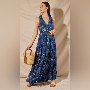 POUPETTE ST. BARTH - LONG DRESS NANA - BLUE BOUQUET. Size Medium.